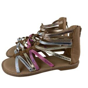 NEW Tucker & Tate Girls Sz 3 Marissa Metallic Multi‎ Color Gladiator Sandals